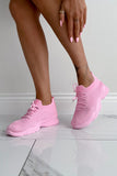 Maya Pink Knit Trainers
