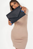 Naomi Navy Faux Leather Envelope Bag