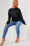 Neesha Black Oversized Sweatshirt