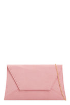 Nettie Blush Suedette Envelope Clutch Bag (18899730448)