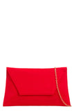 Nettie Red Suedette Envelope Clutch Bag (8431464784)