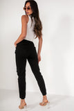 Nina Black Cargo Trousers