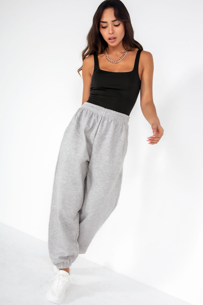 Grey oversized joggers womens sale