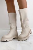 Polly Cream Chunky Sole Boots