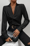 Shania Black Twist Front Top