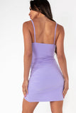 Taliyah Lilac Slinky Ruched Dress
