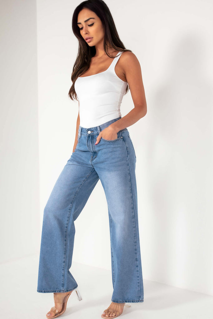 Tamia Blue Wide Leg Jeans