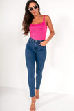 Tina Blue High Waist Skinny Jeans