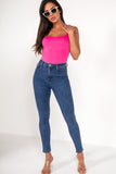 Tina Blue High Waist Skinny Jeans