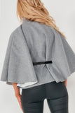 Trish Grey Belted Cape