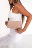 Trixie Nude Suedette Clutch