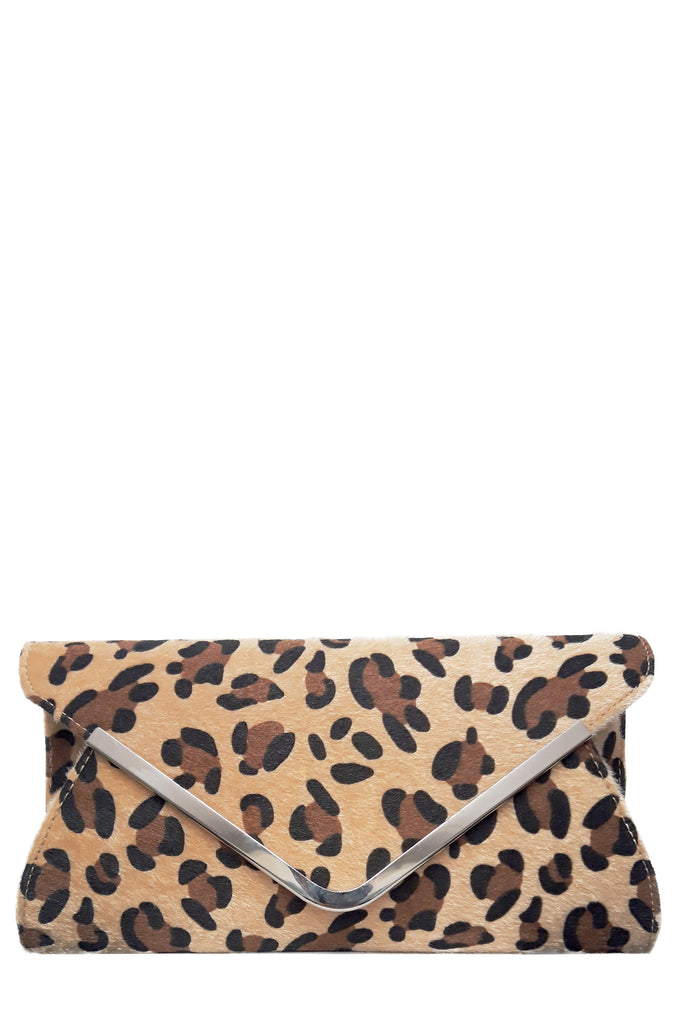 Vania Leopard Print Envelope Clutch Bag